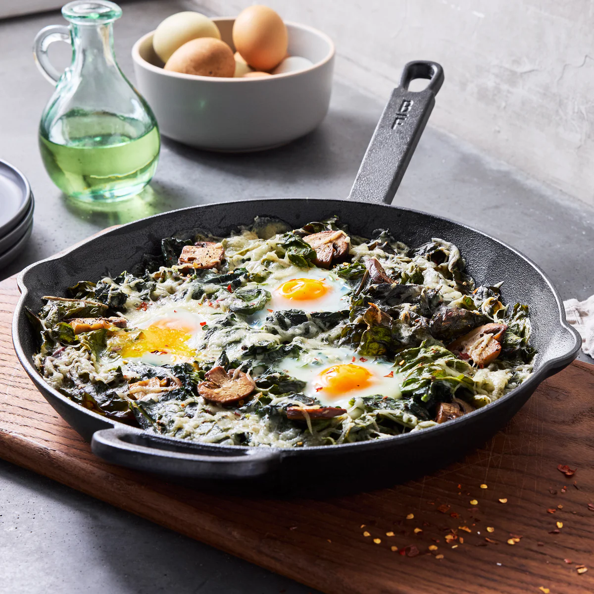 Bobby Flay by GreenPan 10" and 12" Cast Iron Frypan Set - Image 5