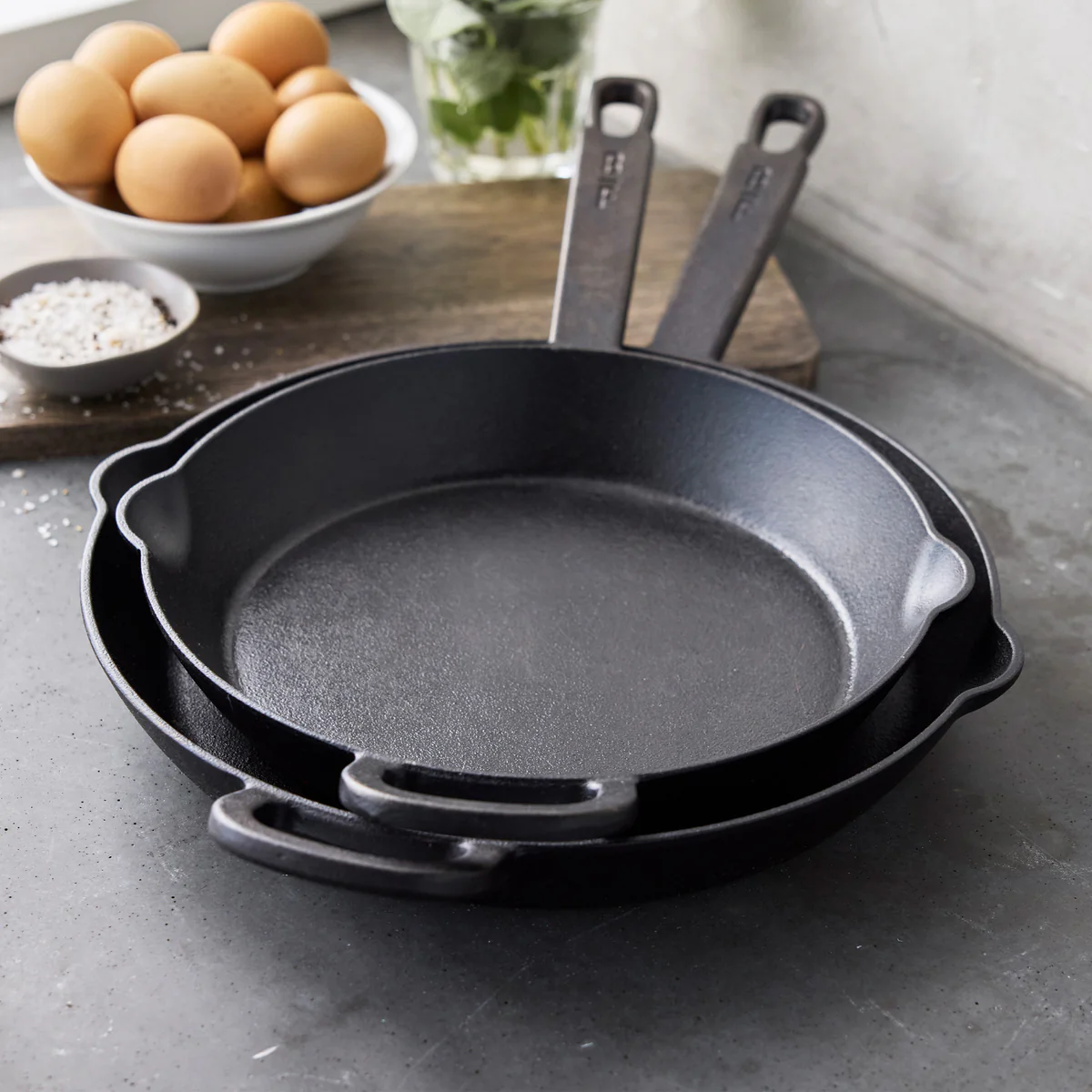 Bobby Flay by GreenPan 8", 10" and 12" Cast Iron Frypan Set - Image 5