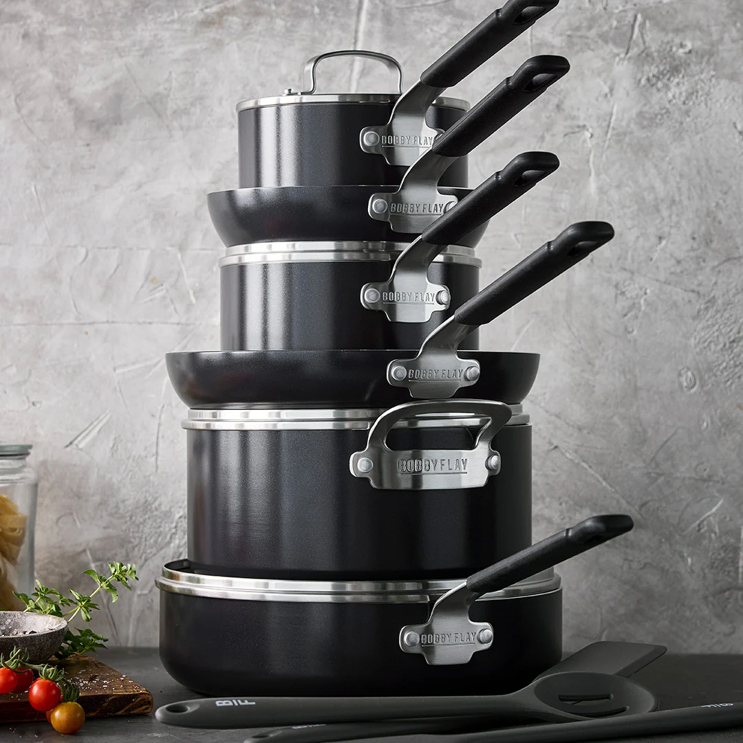 Bobby Flay by GreenPan Professional Ceramic Nonstick 13-Piece Cookware Set | Black - Image 4
