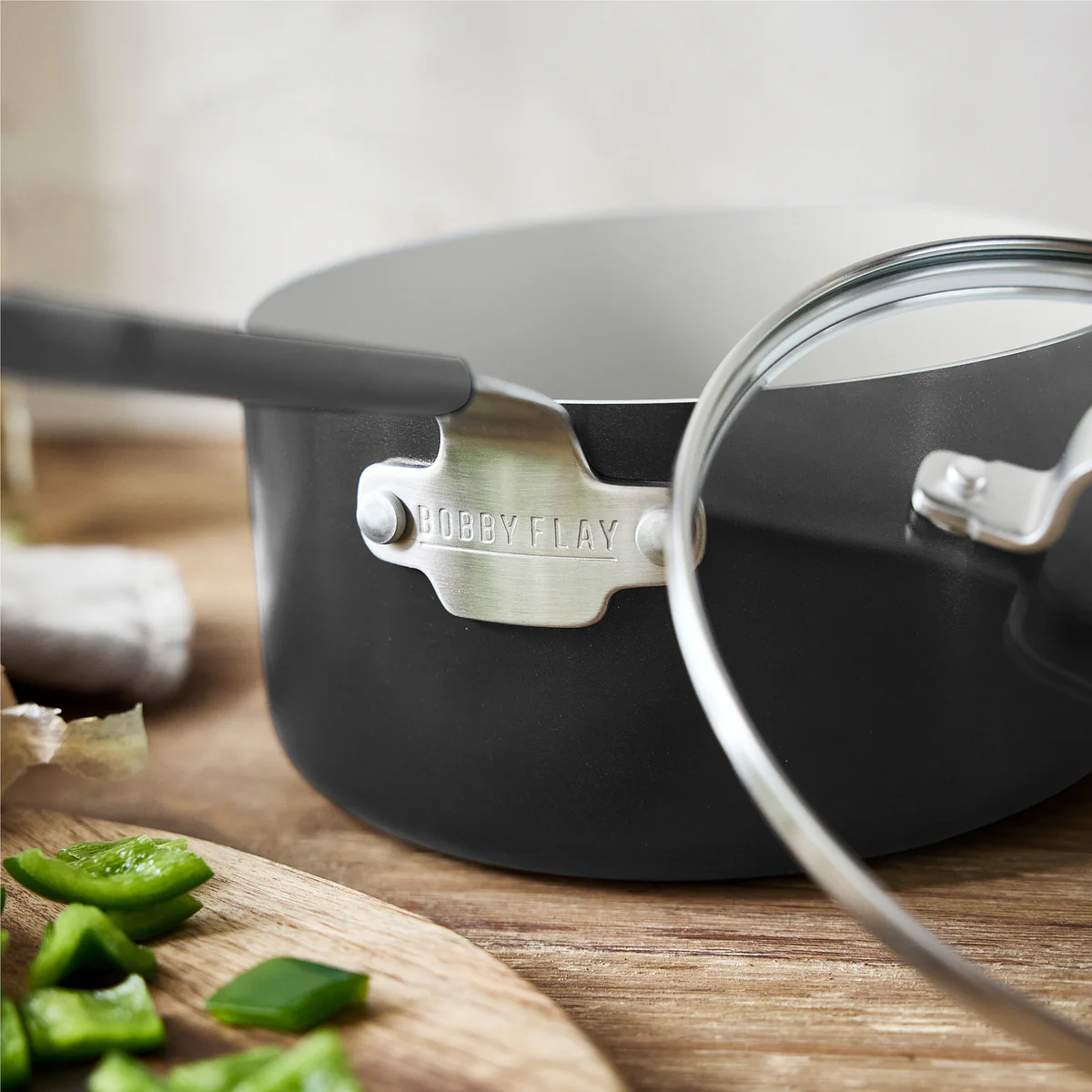 Bobby Flay by GreenPan Professional Ceramic Nonstick 2.53-Quart Saucepan with Lid | Graphite - Image 6