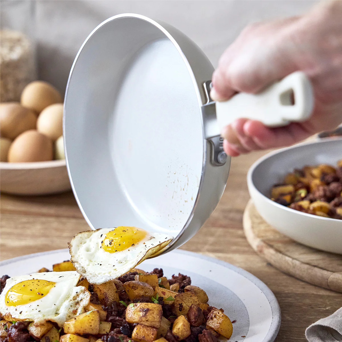 Bobby Flay by GreenPan Ultimate Set with Bobby at Home Cookbook | Cream - Image 4