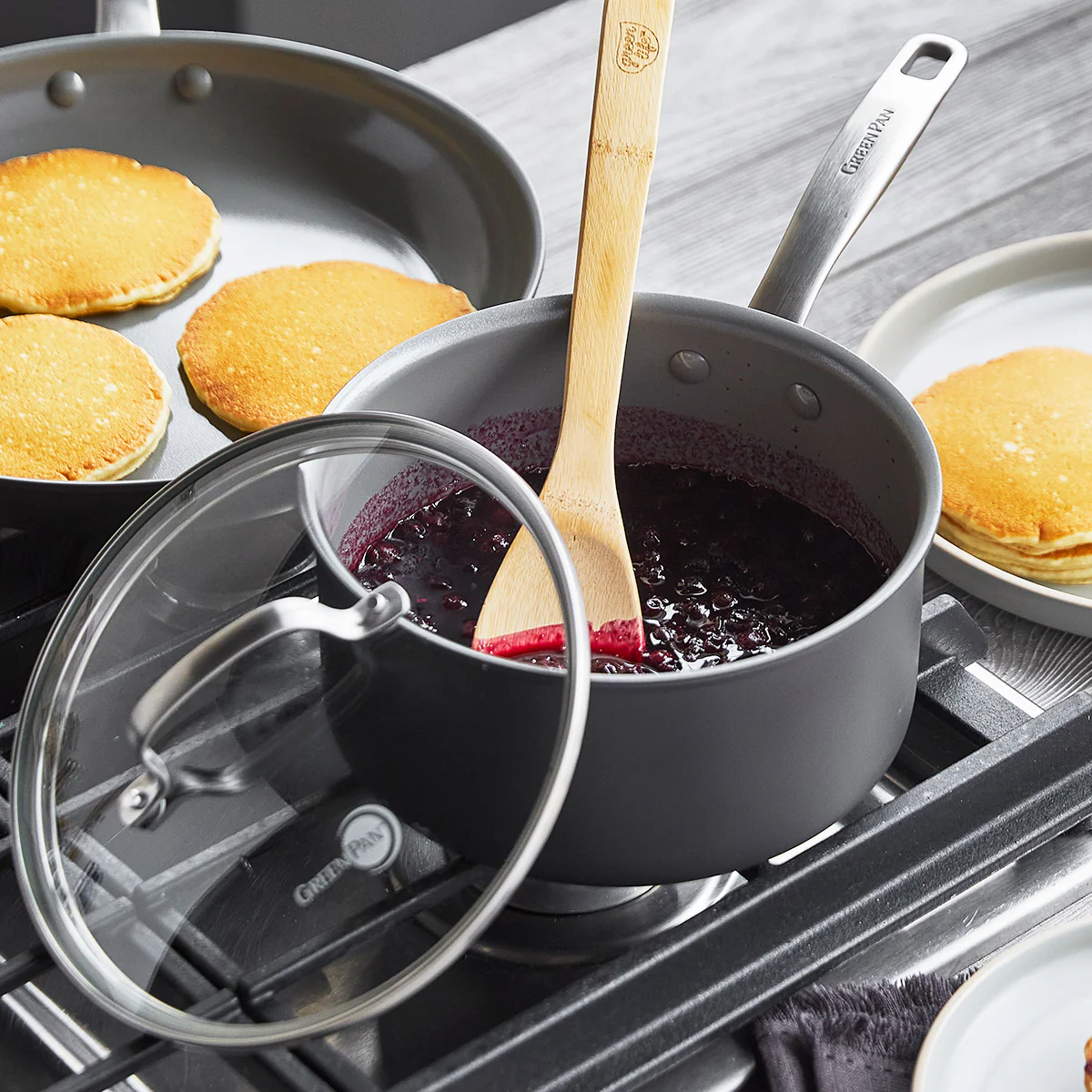 Chatham Ceramic Nonstick 3-Quart Saucepan with Lid - Image 4