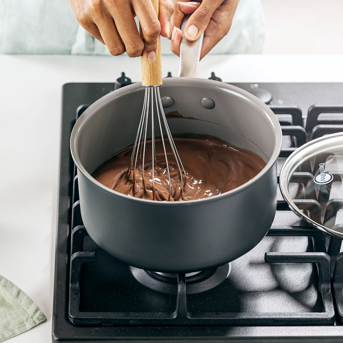 Chatham Ceramic Nonstick 3-Quart Saucepan with Lid - Image 6