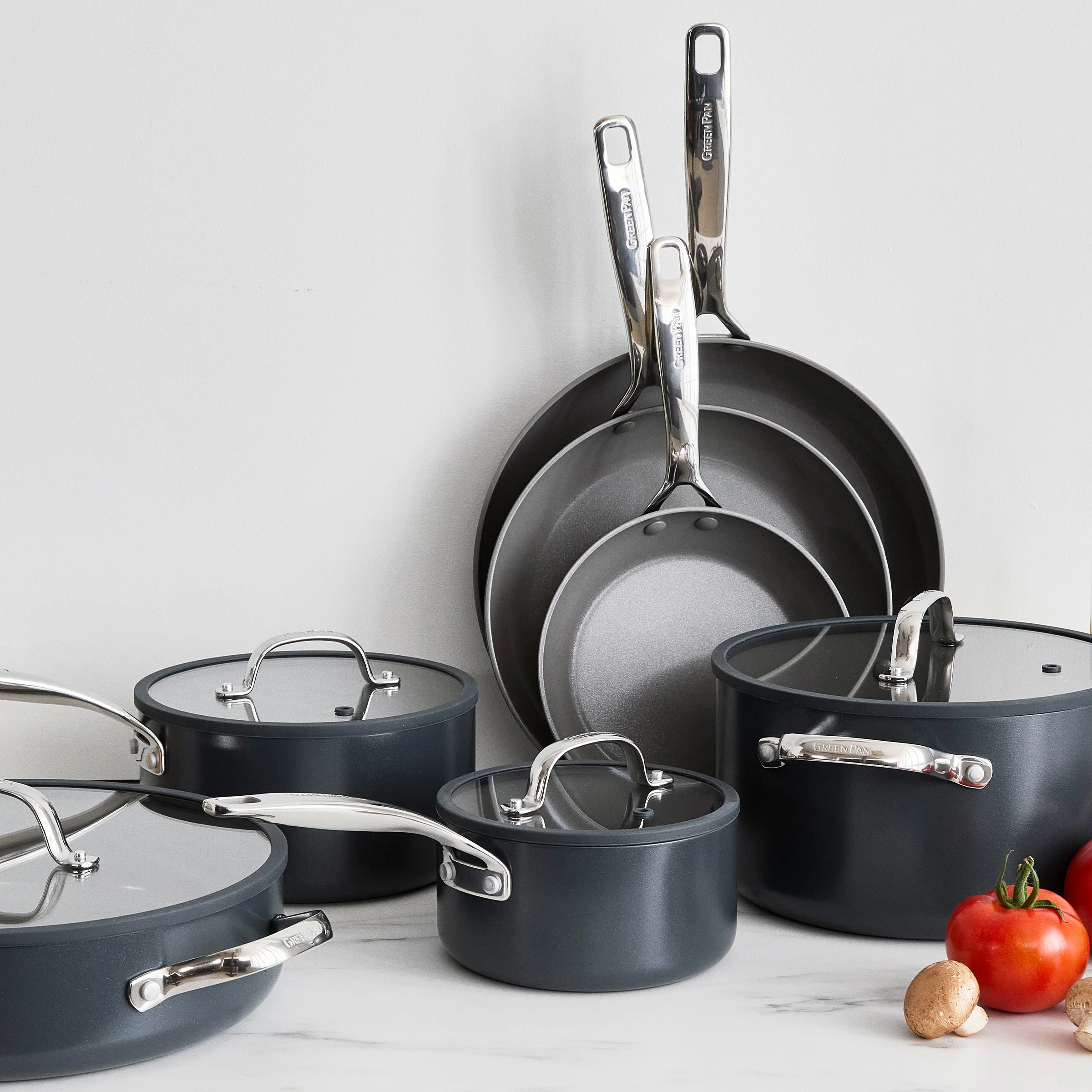Eras Ceramic Nonstick 11-Piece Cookware Set | Slate - Image 2