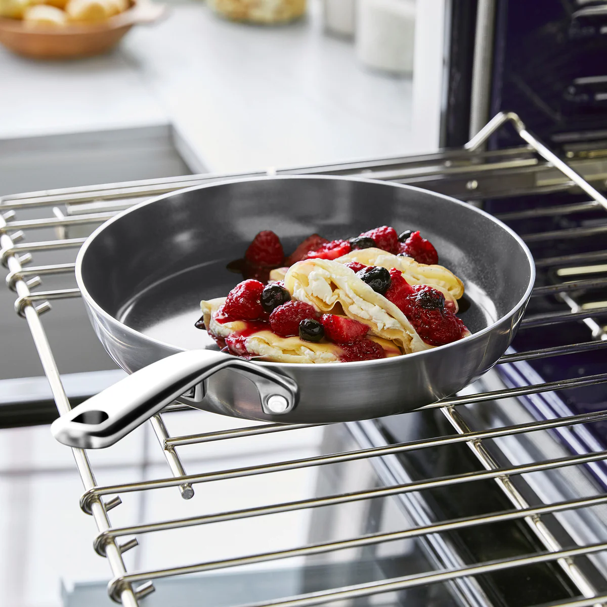 GP5 Stainless Steel 10" and 12" Frypan Set | Mirror Handles - Image 4