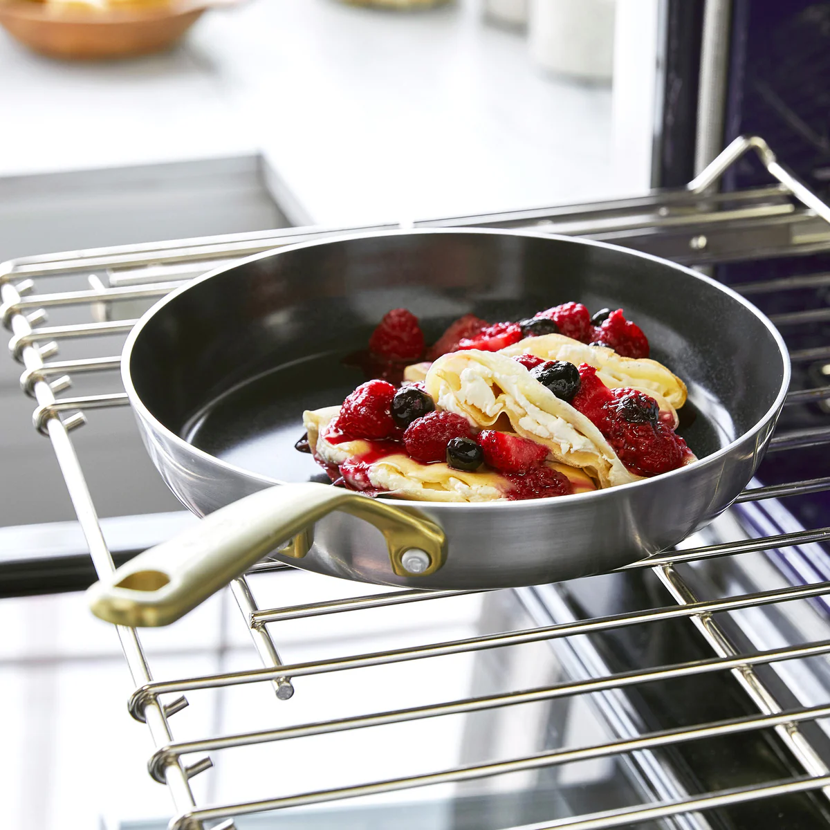 GP5 Stainless Steel 10" and 12" Frypan Set | Champagne Handles - Image 4