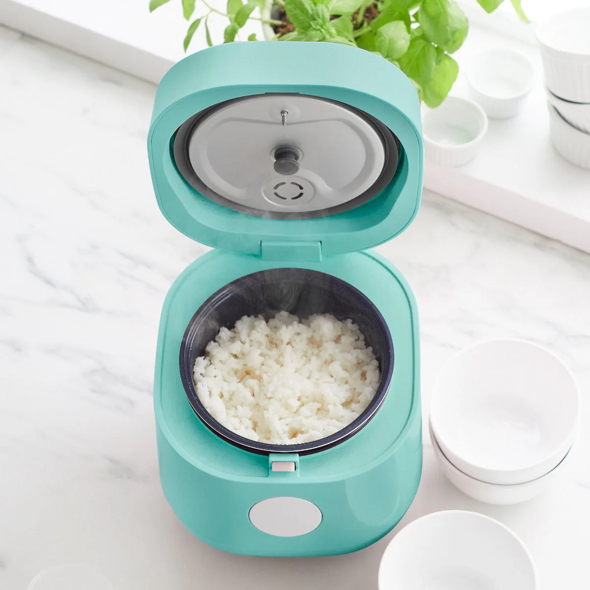 GreenLife 4-Cup Rice & Grains Cooker | Turquoise - Image 3