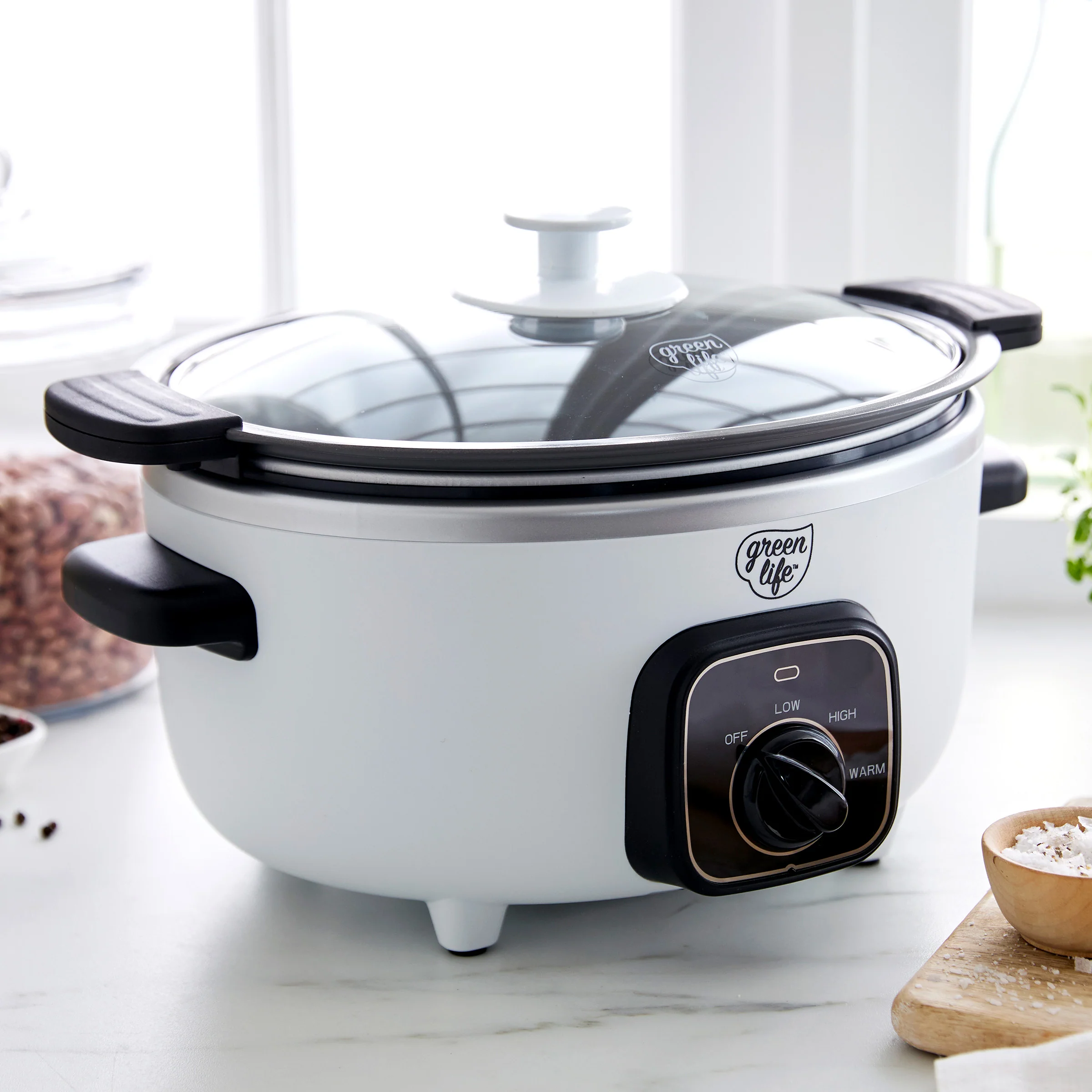 GreenLife Healthy 3.5-Quart Slow Cooker | White - Image 2