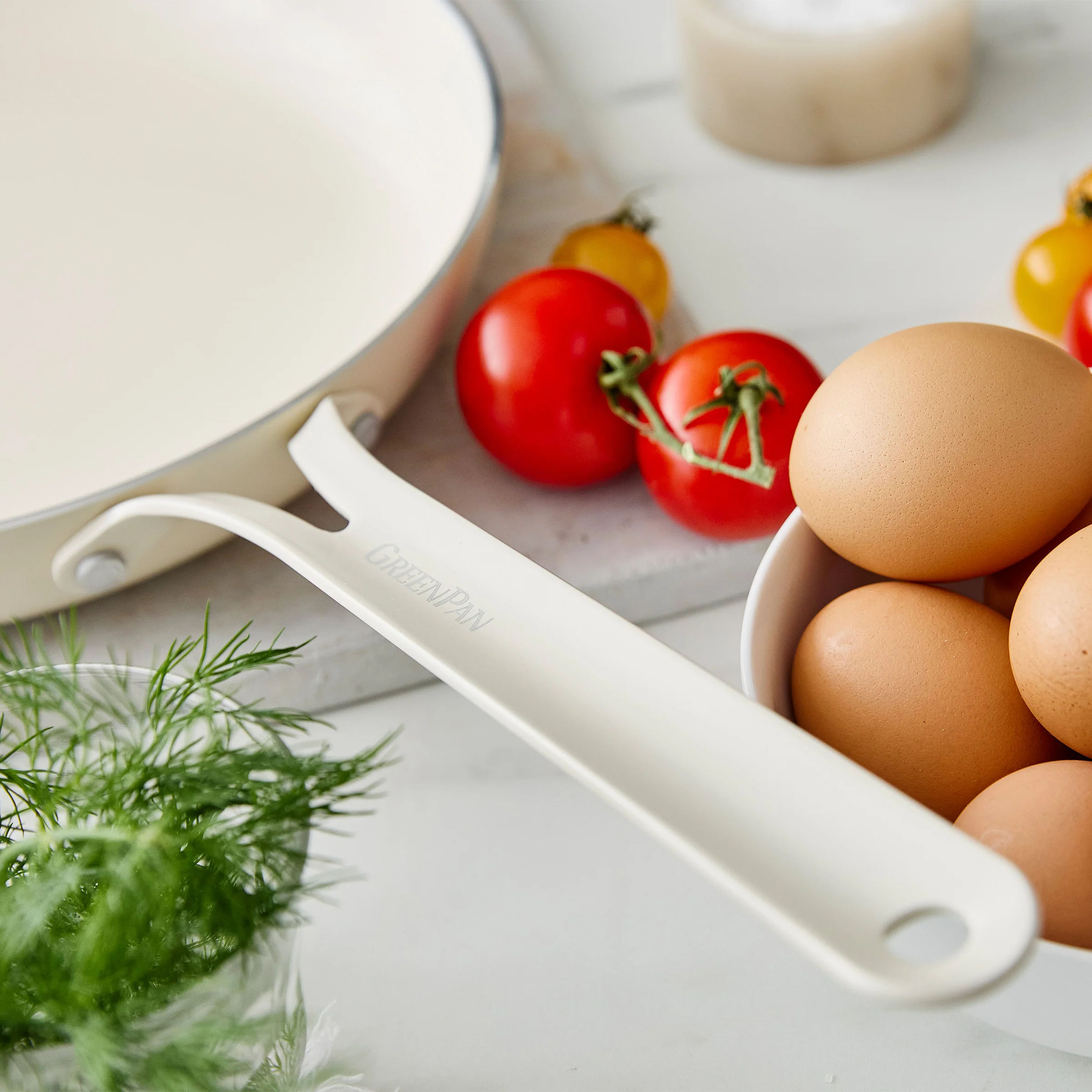 Nova Gallery Ceramic Nonstick 8" and 10" Frypan Set | Cream - Image 8