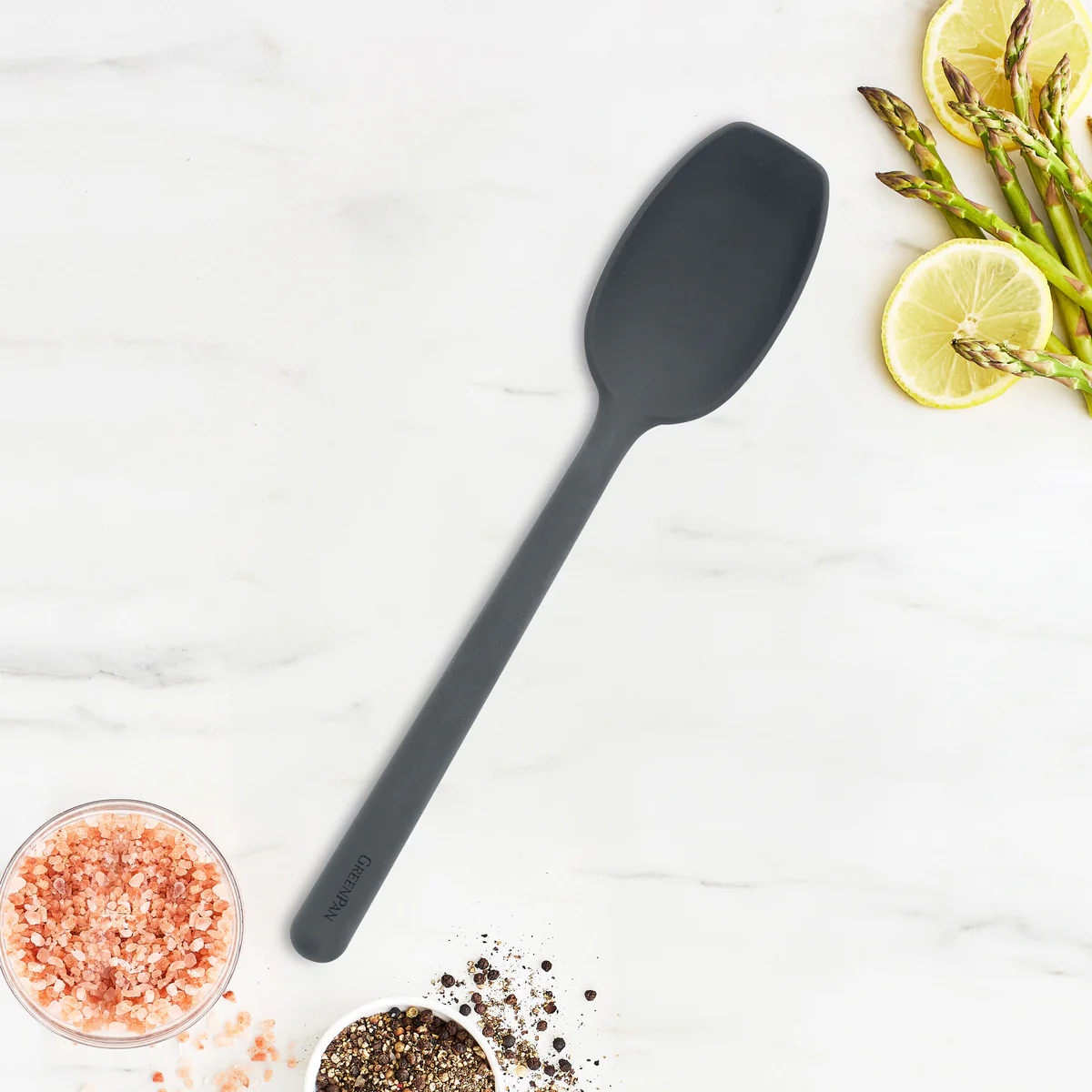 Platinum Silicone Flat Head Spoon | Gray - Image 2
