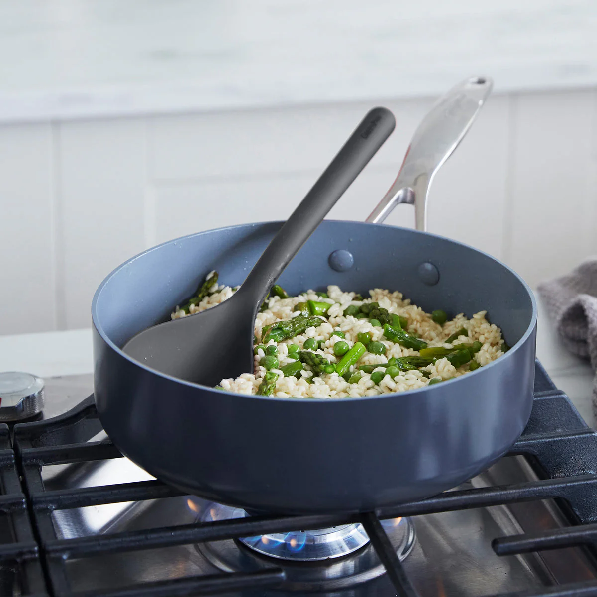 Platinum Silicone Solid Spoon | Gray - Image 3