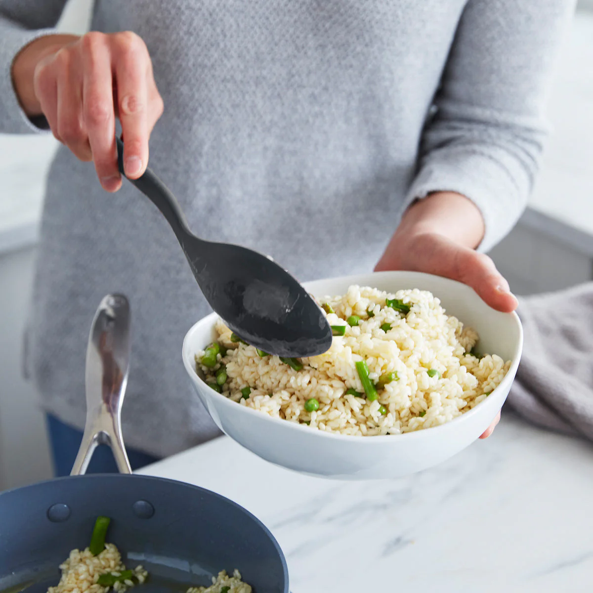 Platinum Silicone Solid Spoon | Gray - Image 5