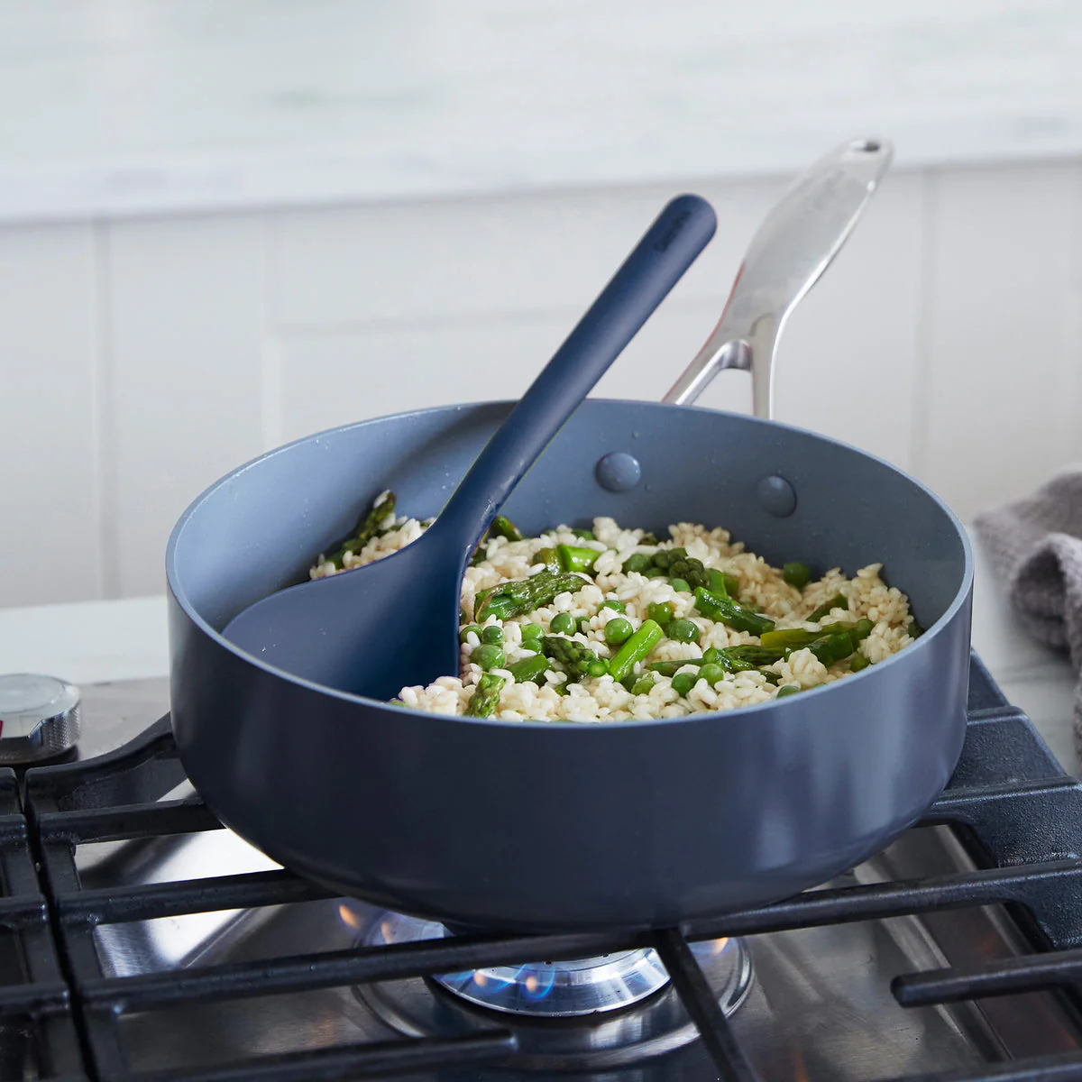 Platinum Silicone Solid Spoon | Navy - Image 3