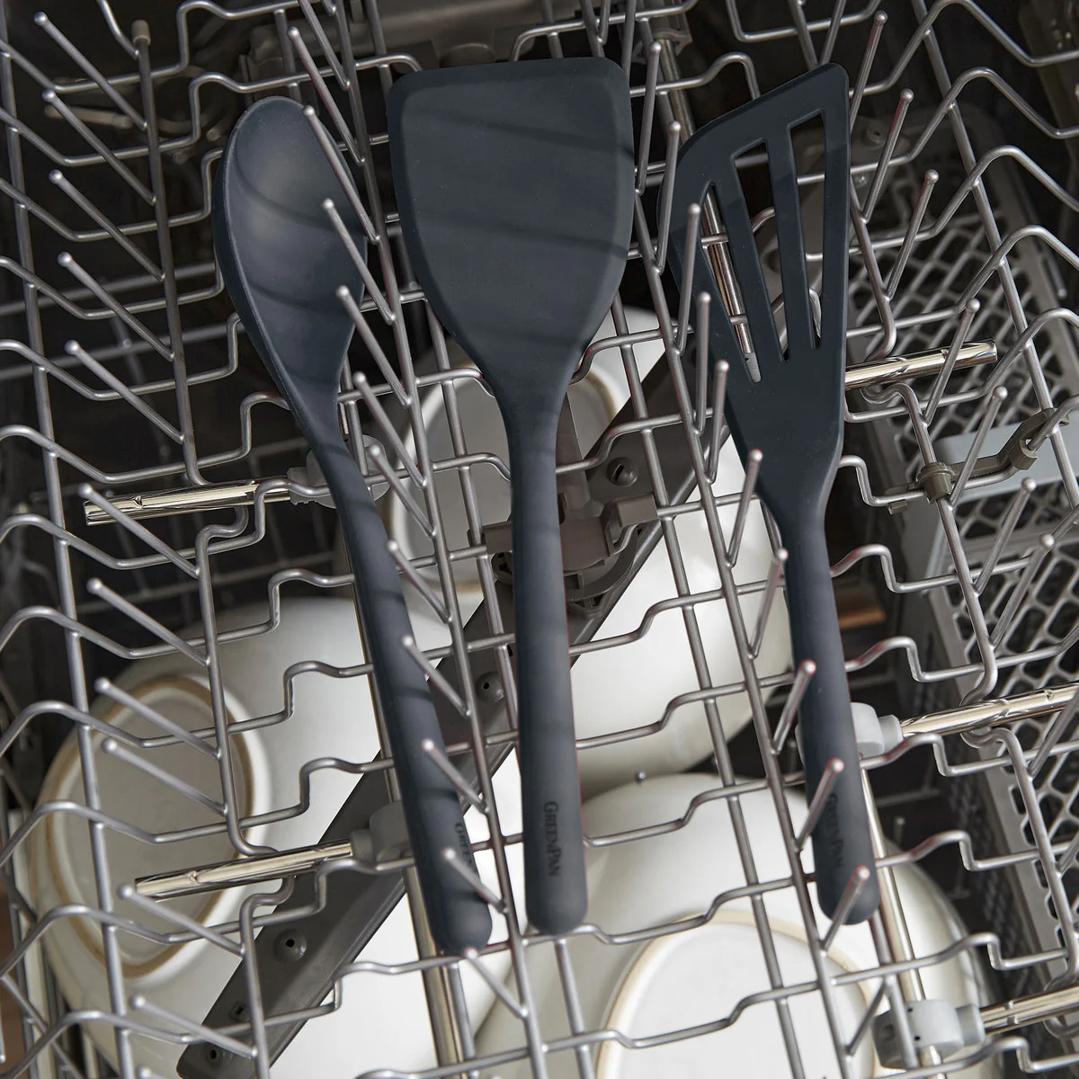 Platinum Silicone Tools 3-Piece Utensil Set | Gray - Image 6
