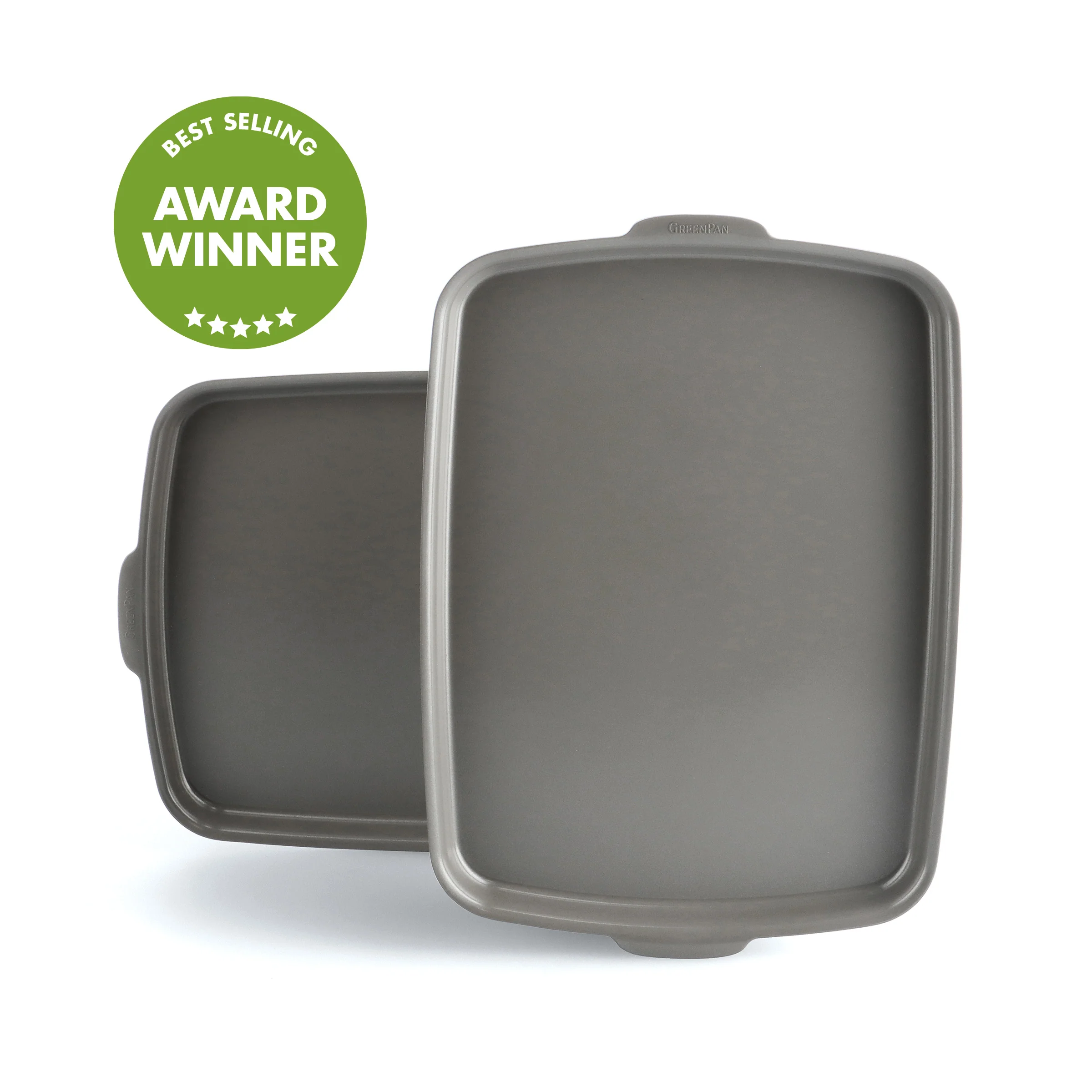 Premiere Ovenware Ceramic Nonstick 2-Piece 13" x 9" Quarter Sheet Pan Set