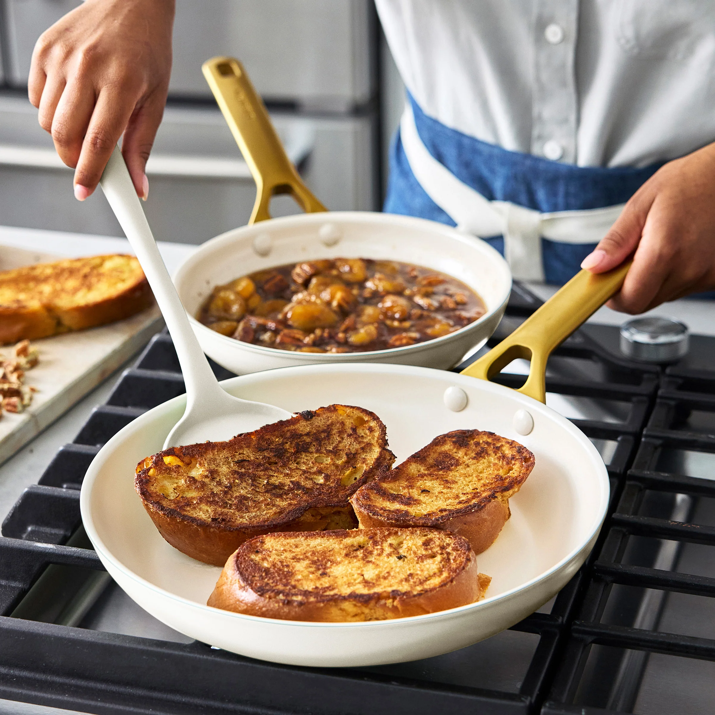 Reserve Pro 18-Piece Cookware & Bakeware Set | Cream - Image 5