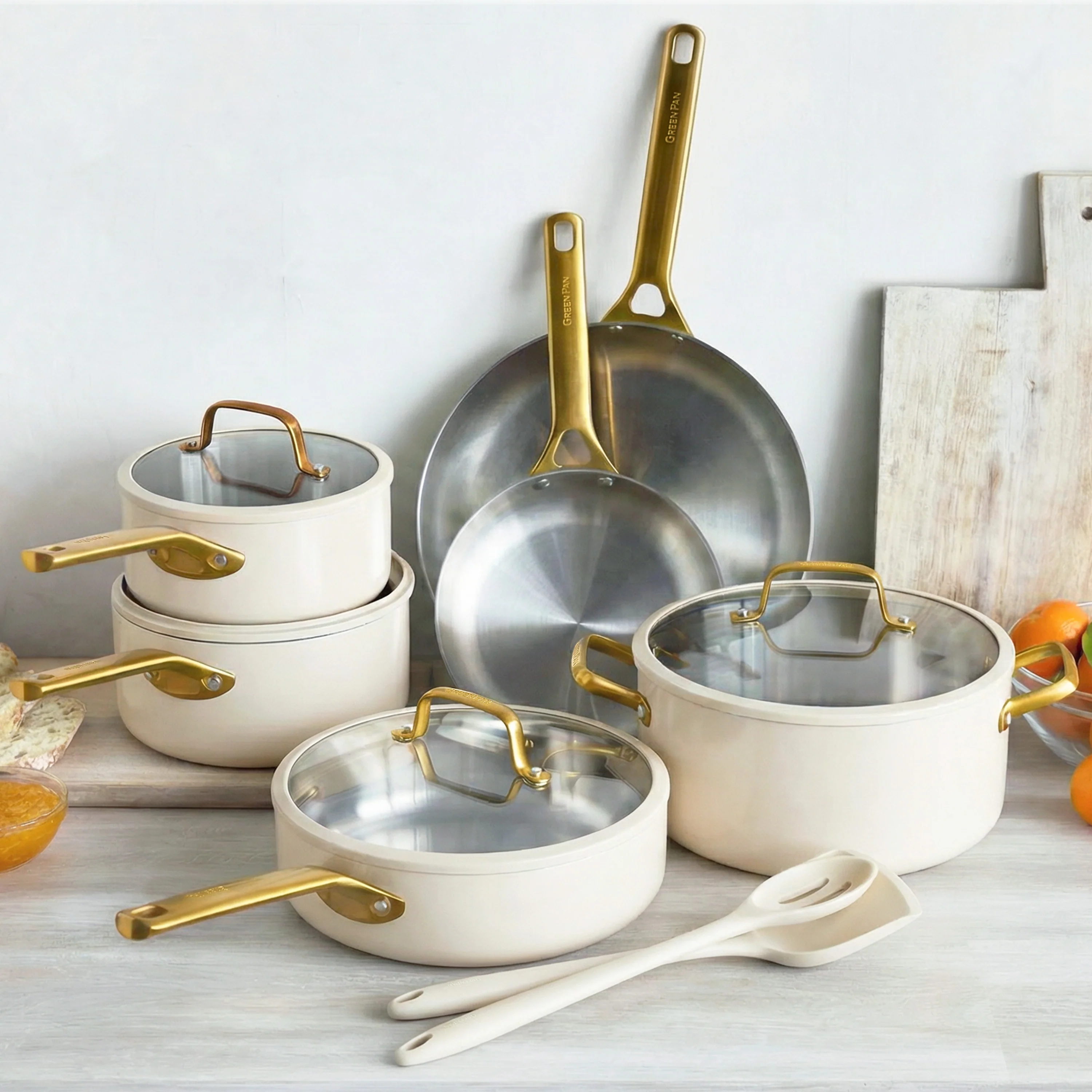 Reserve Pro 20-Piece Cookware & Bakeware Set | Cream - Image 3