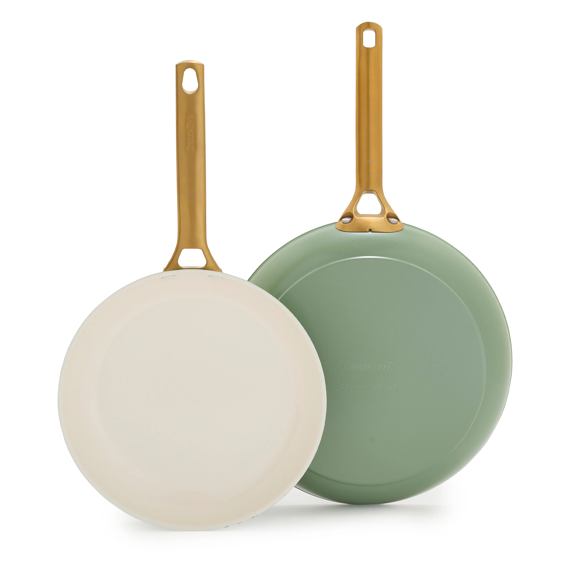 Reserve Pro Ceramic Nonstick 10" and 12" Frypan Set | Sage