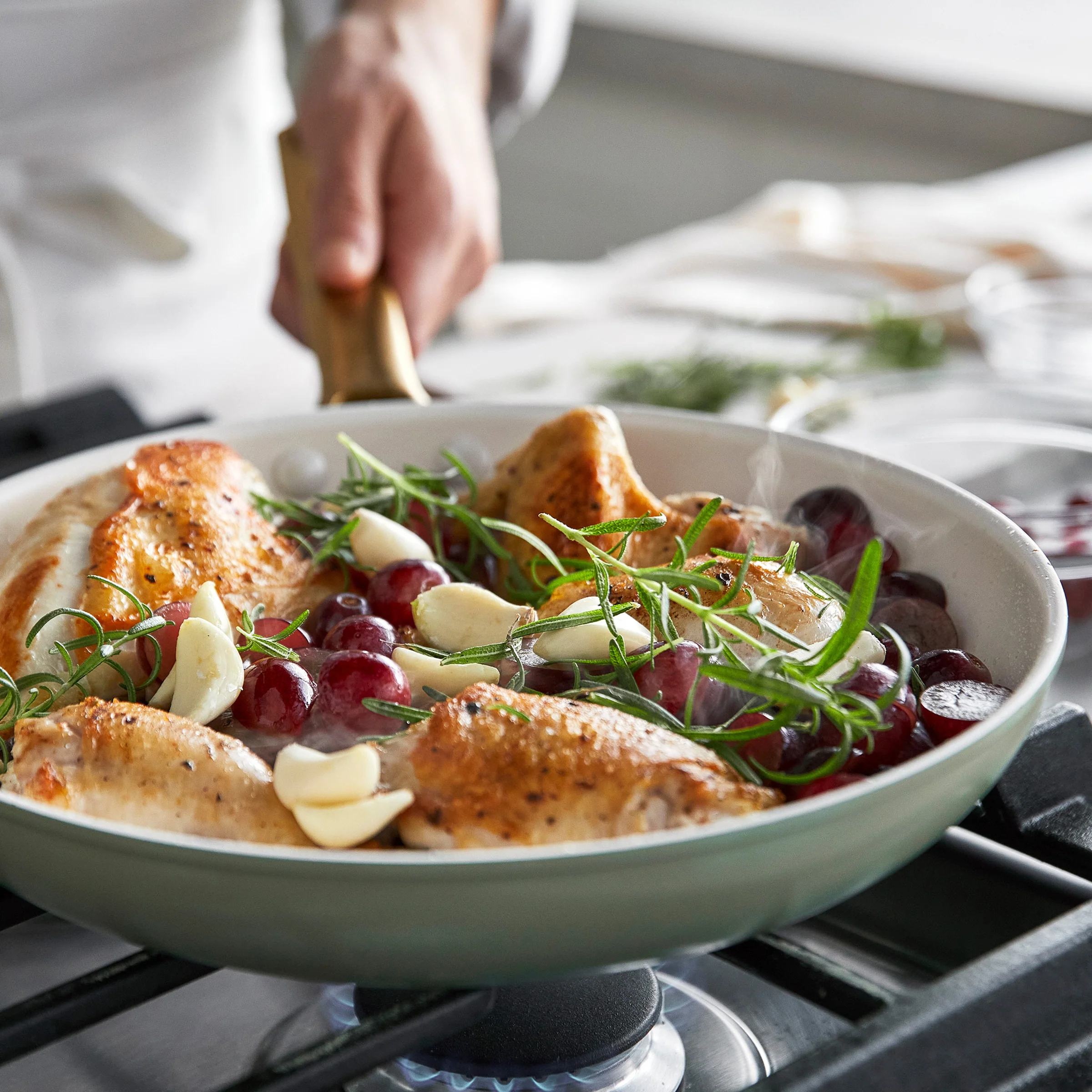 Reserve Pro Ceramic Nonstick 10" and 12" Frypan Set | Sage - Image 6