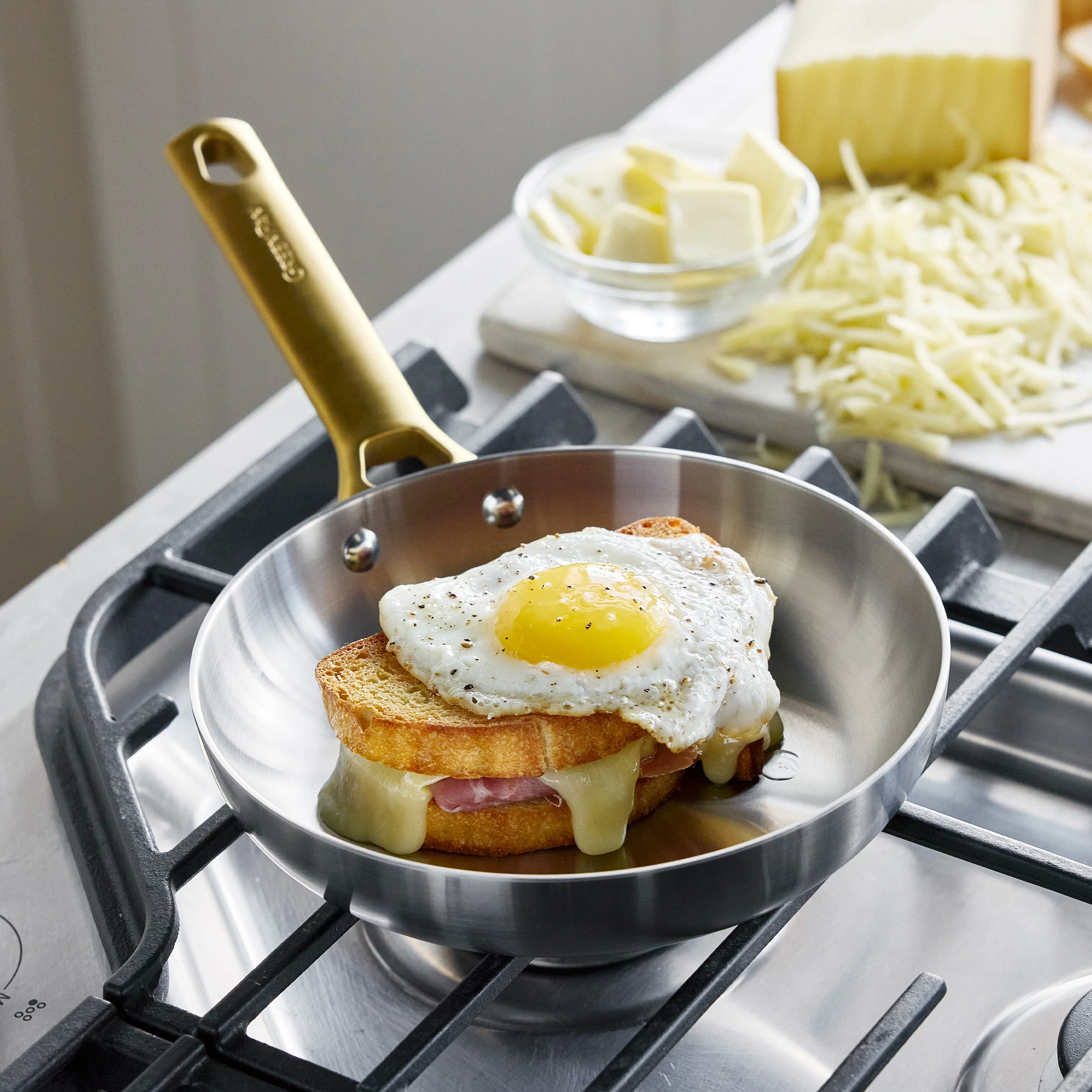 Reserve Stainless Steel 8", 10" and 12" Frypan Set - Image 4