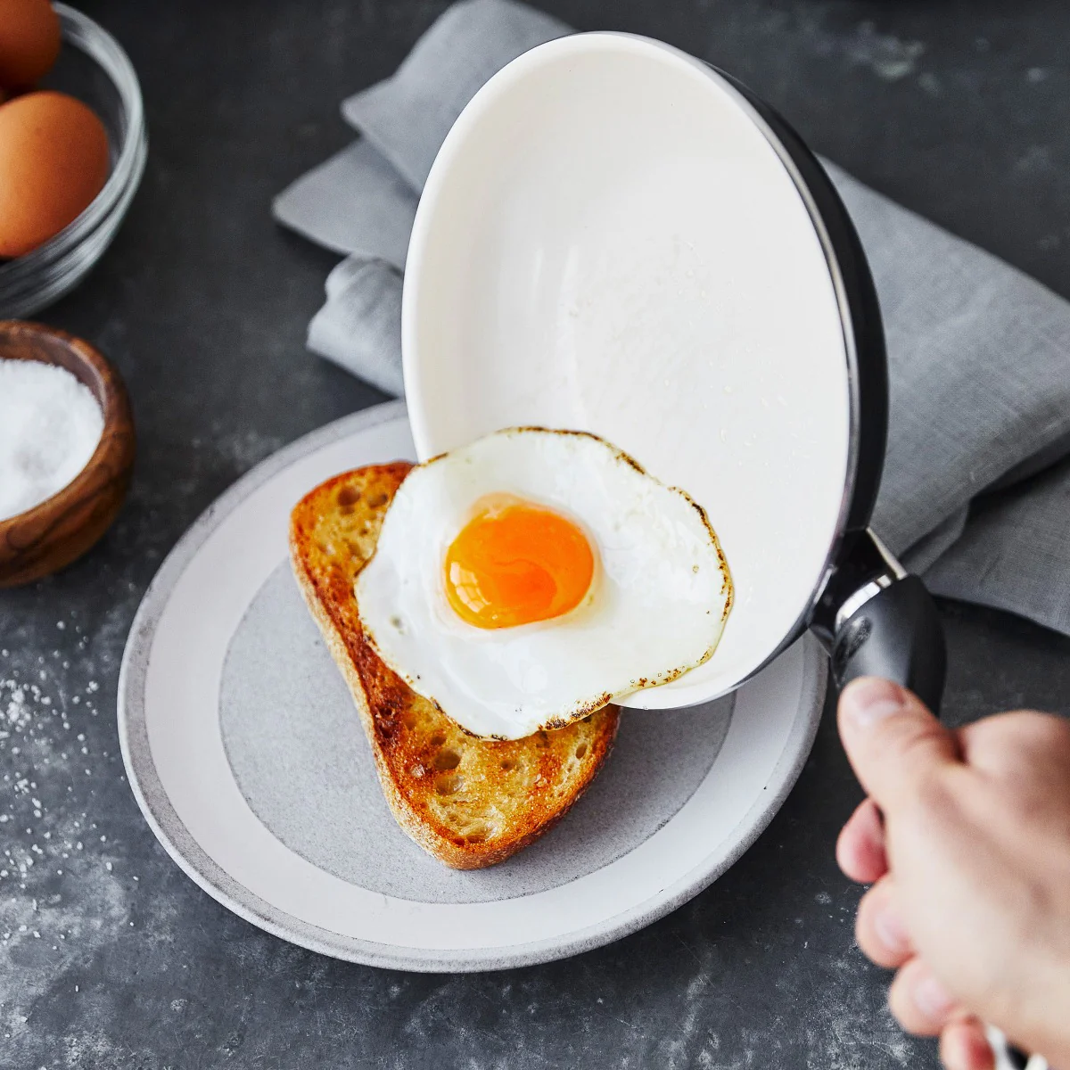 Rio Ceramic Nonstick 7", 9.5" and 11" Frypan Set | Black - Image 8