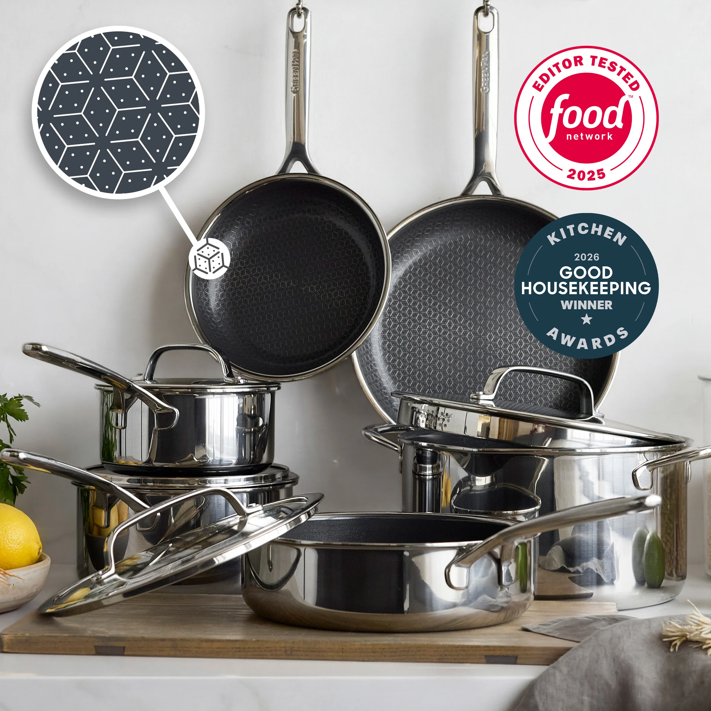 Spectra Thermobond Hybrid Ceramic Nonstick 10-Piece Cookware Set - Image 2
