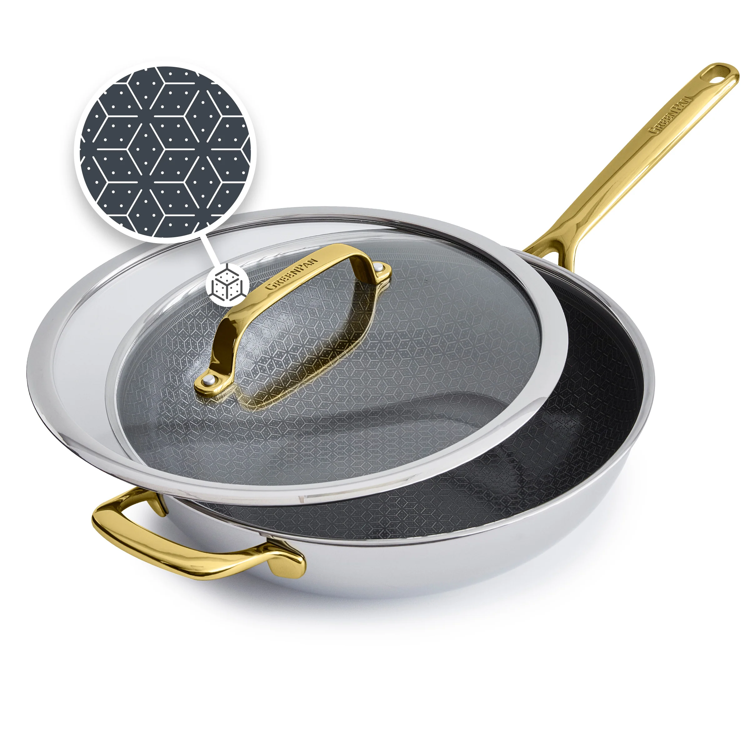 Spectra Gold Thermobond Hybrid Ceramic Nonstick 12" Wok with Lid - Image 13