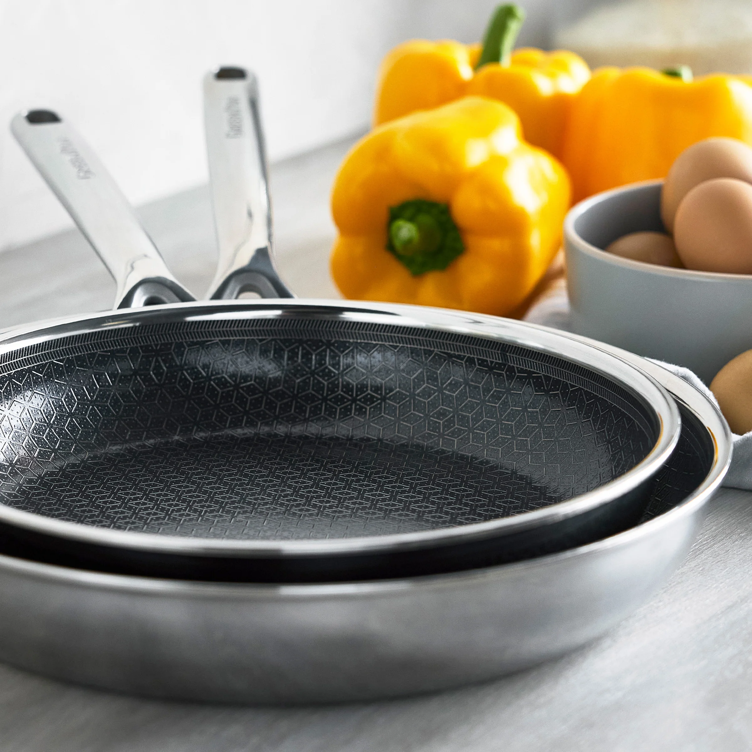 Spectra Thermobond Hybrid Ceramic Nonstick 8", 10" and 12" Frypan Set - Image 6