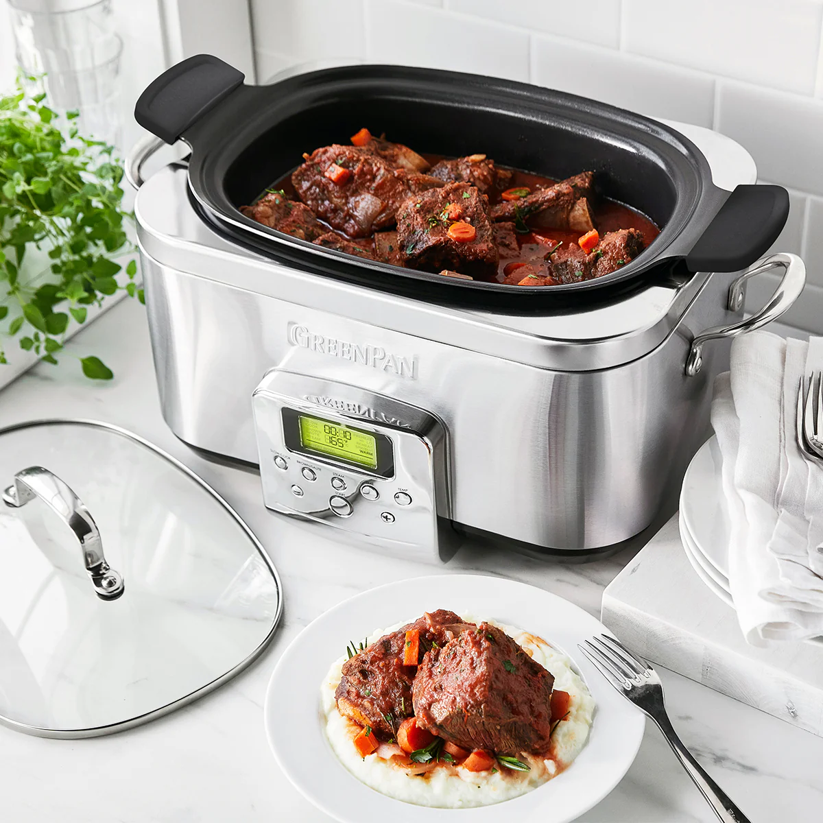 Elite 6-Quart Slow Cooker | Premiere Stainless Steel - Image 6
