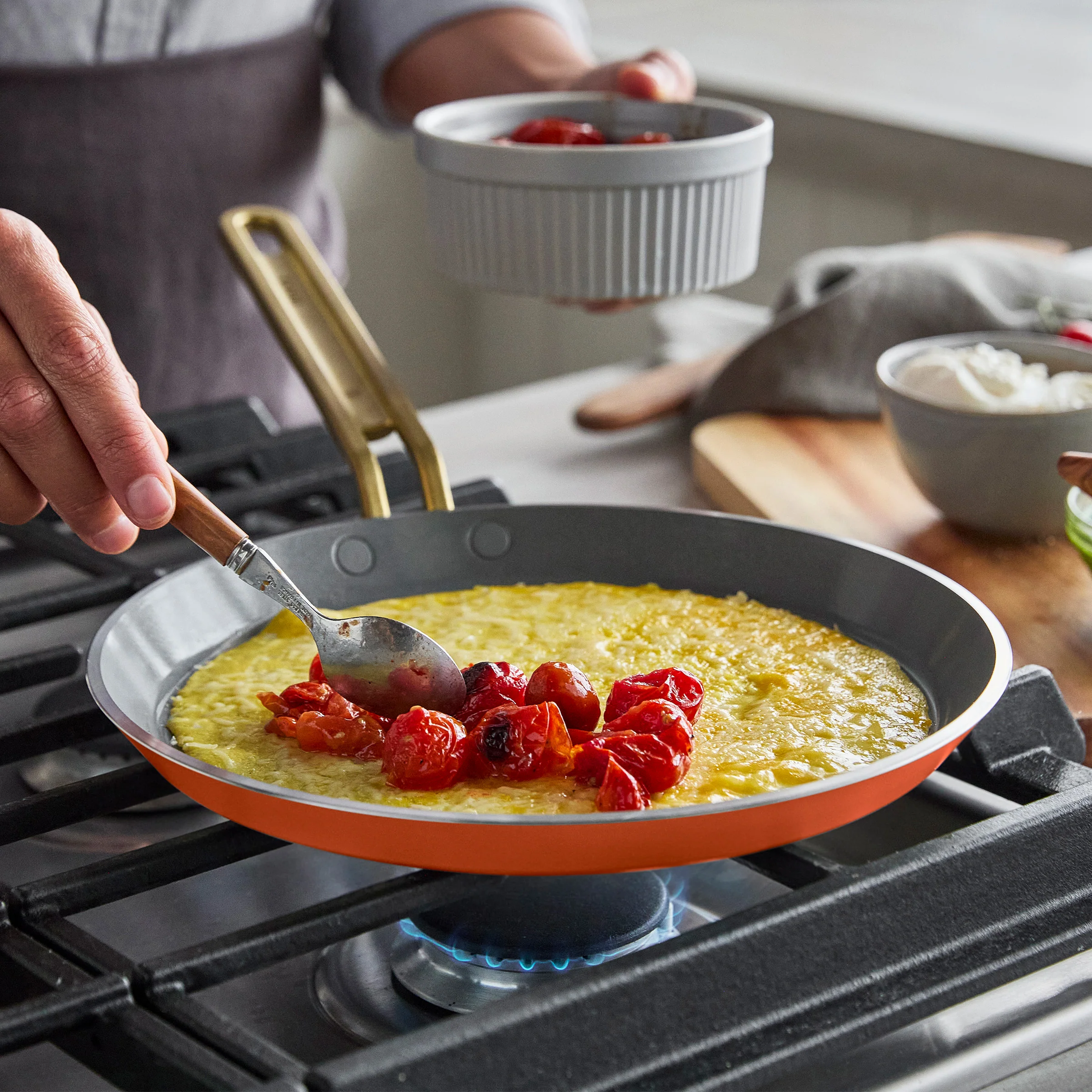 Stanley Tucci™ Ceramic Nonstick 10" Crepe and Omelette Pan | Amalfi Sunset - Image 14