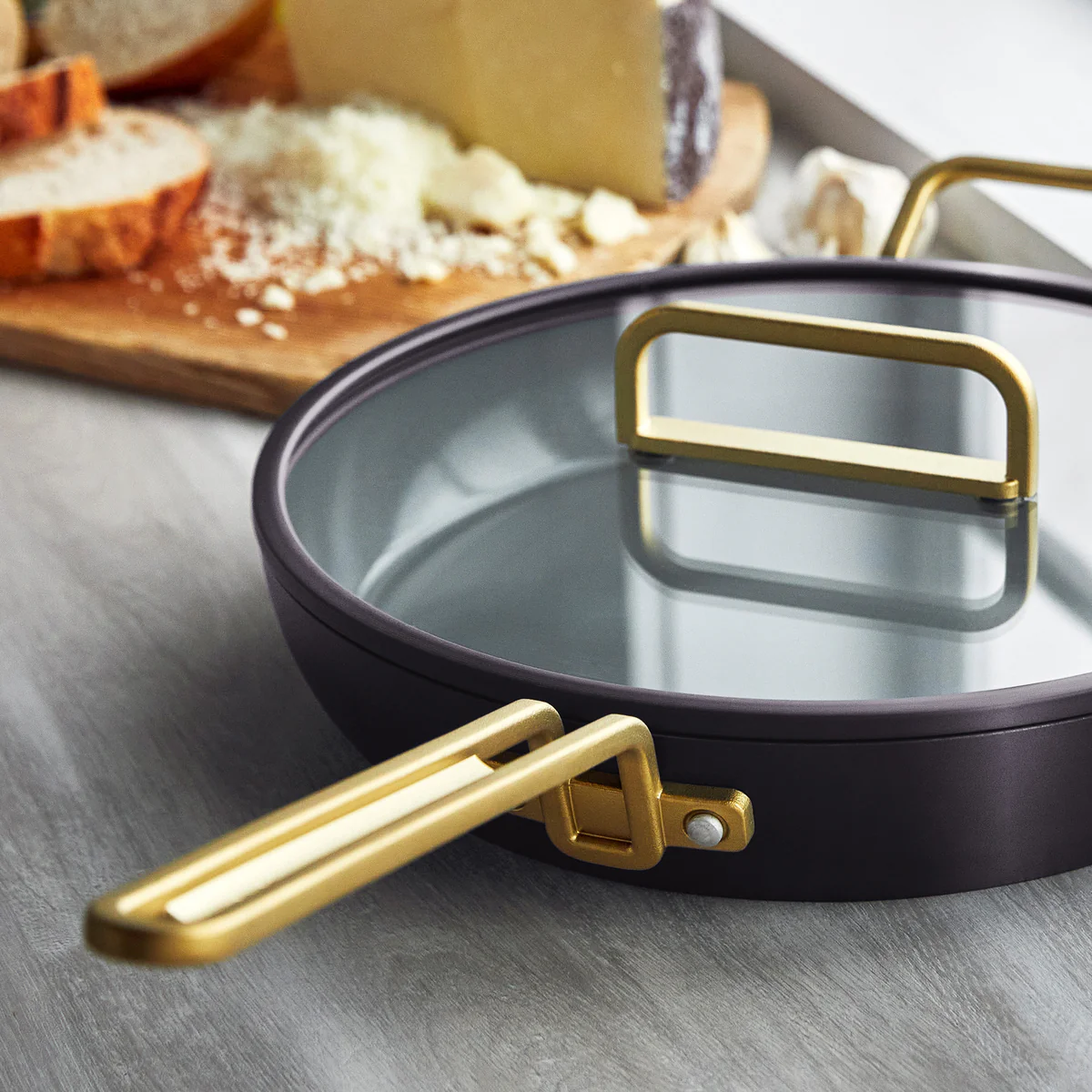 Stanley Tucci™ Ceramic Nonstick 12" Frypan with Lid | Calabrian Fig - Image 5