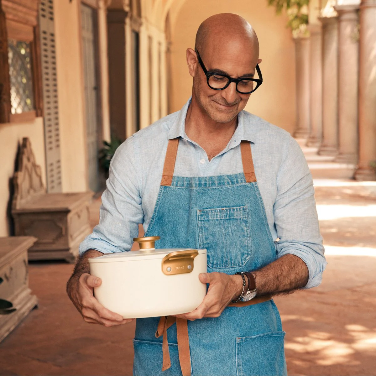 Stanley Tucci™ Ceramic Nonstick 6.5-Quart Dutch Oven | Carrara White - Image 14