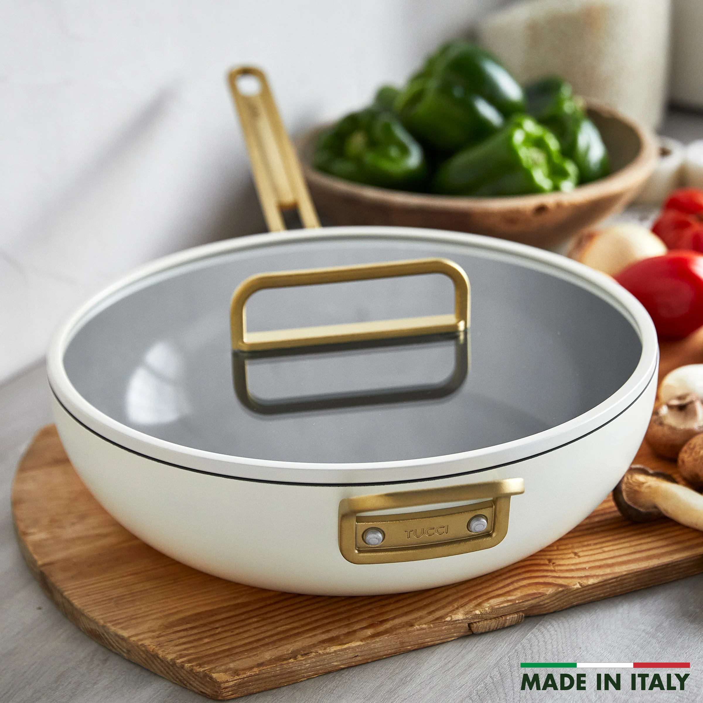 Stanley Tucci™ Ceramic Nonstick 6.5-Quart Essential Stanley Pan | Carrara White - Image 4