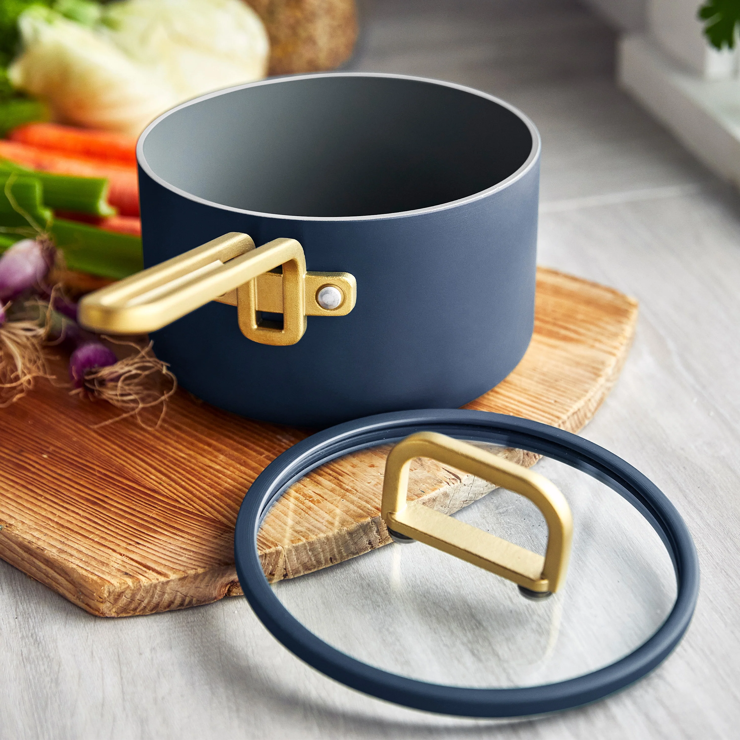 Stanley Tucci™ Ceramic Nonstick 6-Piece Cookware Set | Marino Blue - Image 4