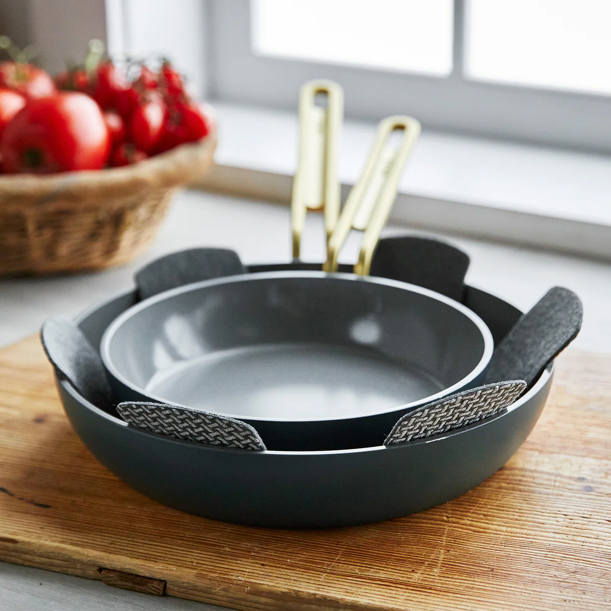 Stanley Tucci™ Ceramic Nonstick 8" and 10" Frypan Set | Venetian Teal - Image 9