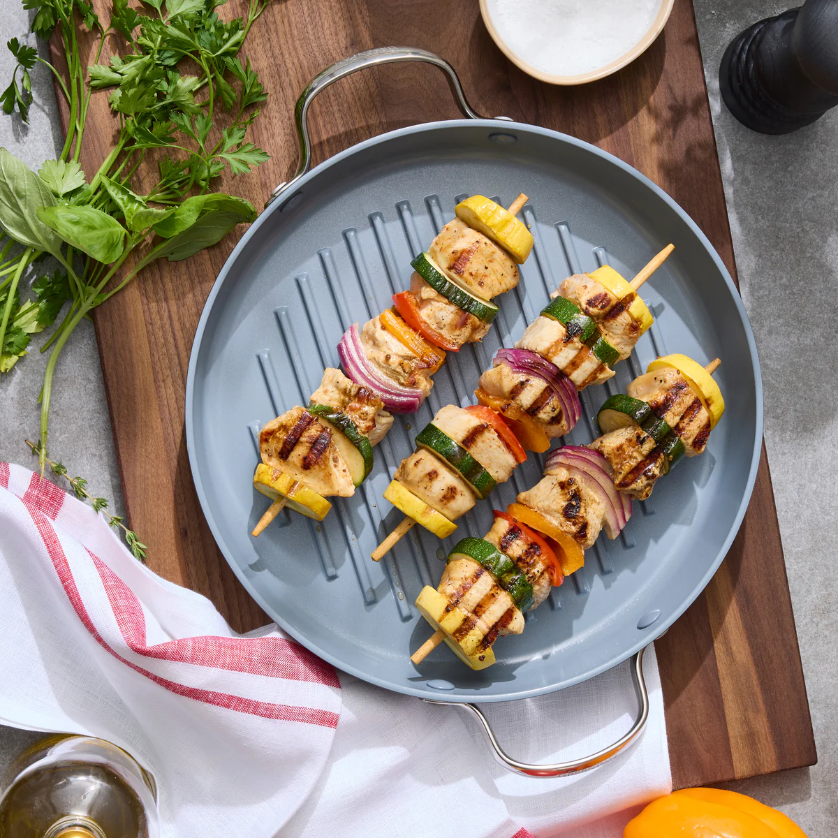 Valencia Pro Ceramic Nonstick 11" Round Grill Pan - Image 3