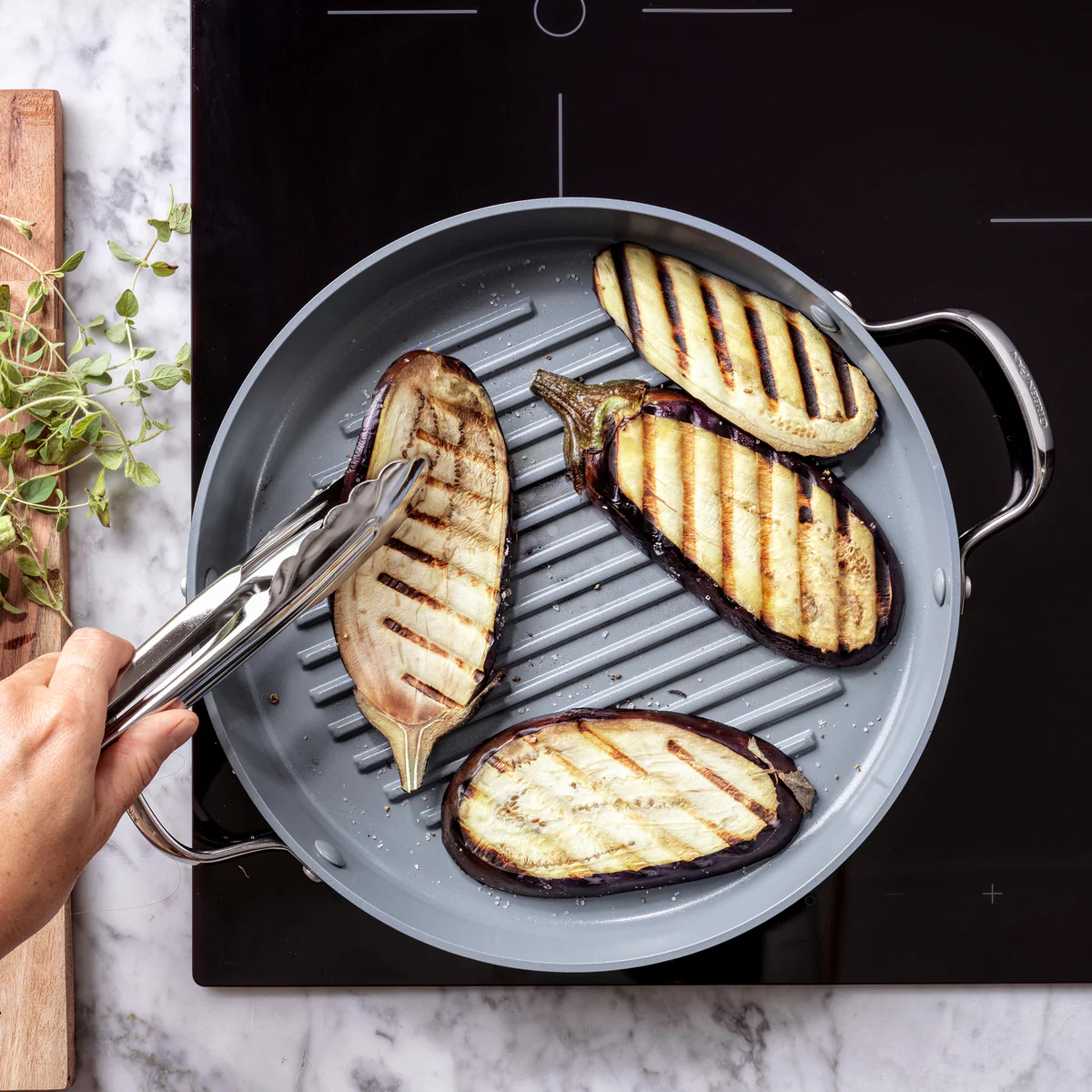 Valencia Pro Ceramic Nonstick 11" Round Grill Pan - Image 6