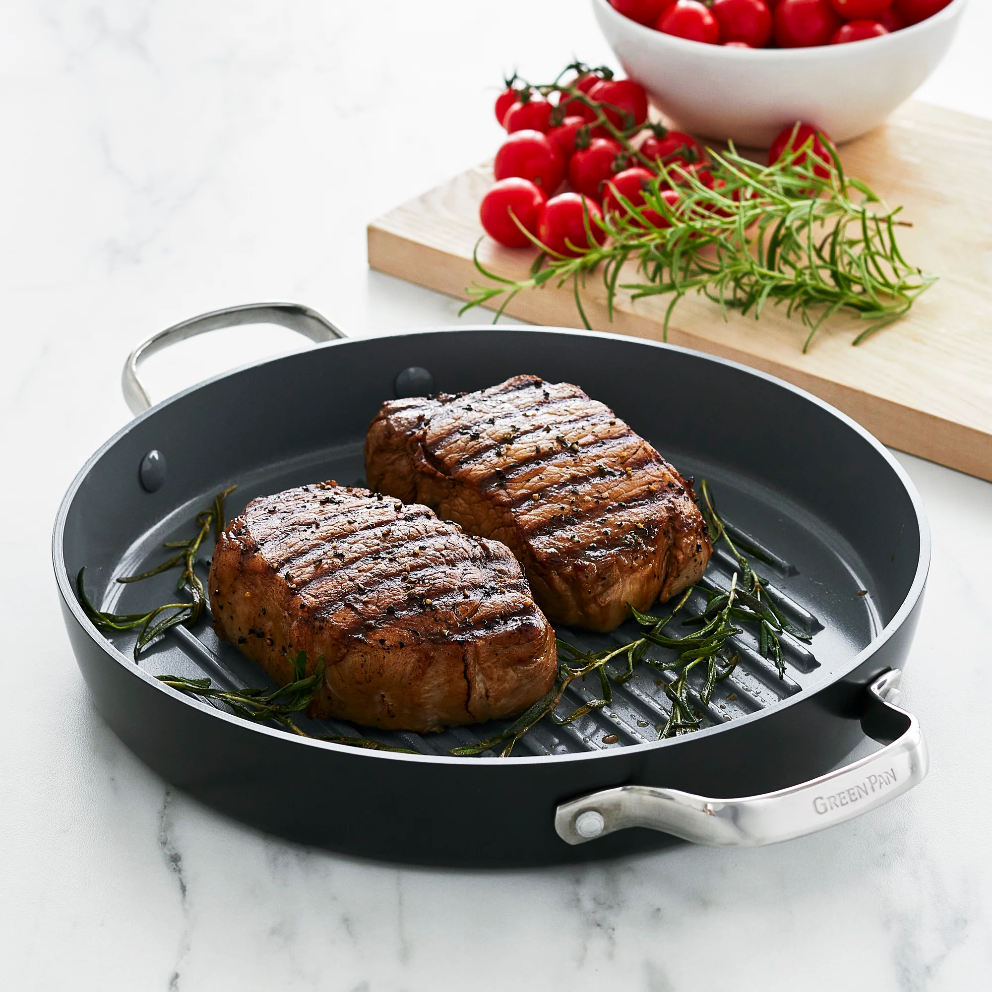 Valencia Pro Ceramic Nonstick 11" Round Grill Pan - Image 7