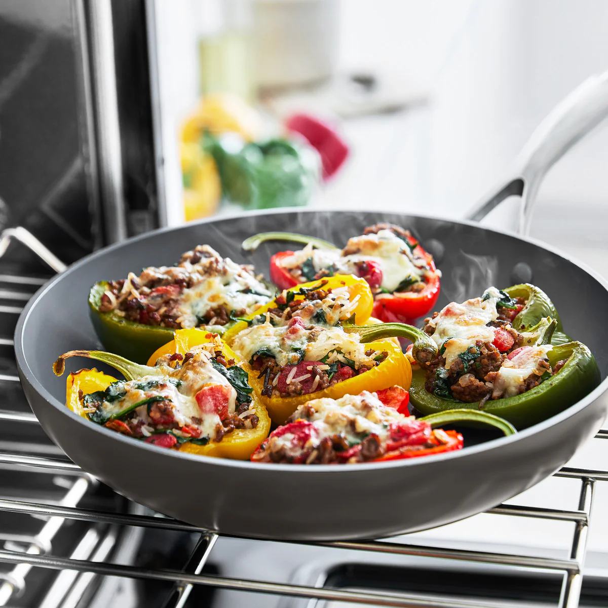 Valencia Pro Ceramic Nonstick 8", 10" and 12" Frypan Set | Multicolor - Image 5