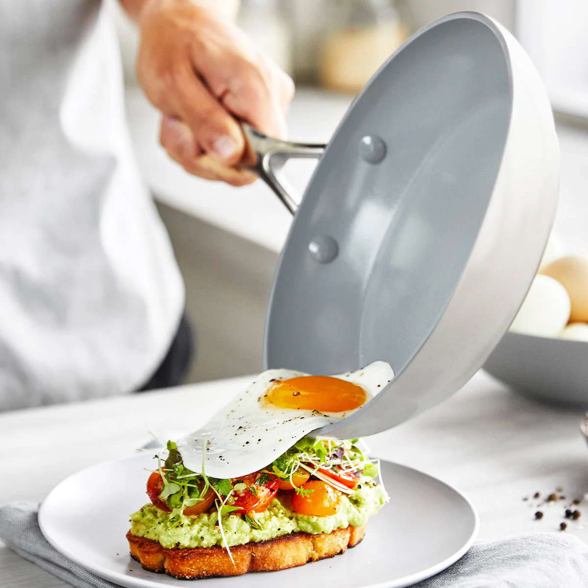 Valencia Pro Ceramic Nonstick 8", 10" and 12" Frypan Set | Multicolor - Image 6