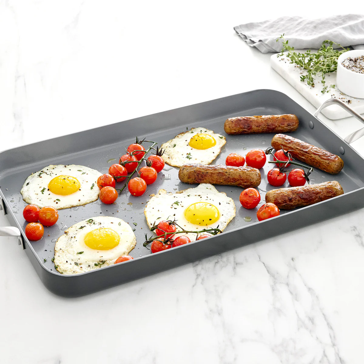 Valencia Pro Ceramic Nonstick 18" x 11" Double Burner Griddle - Image 3
