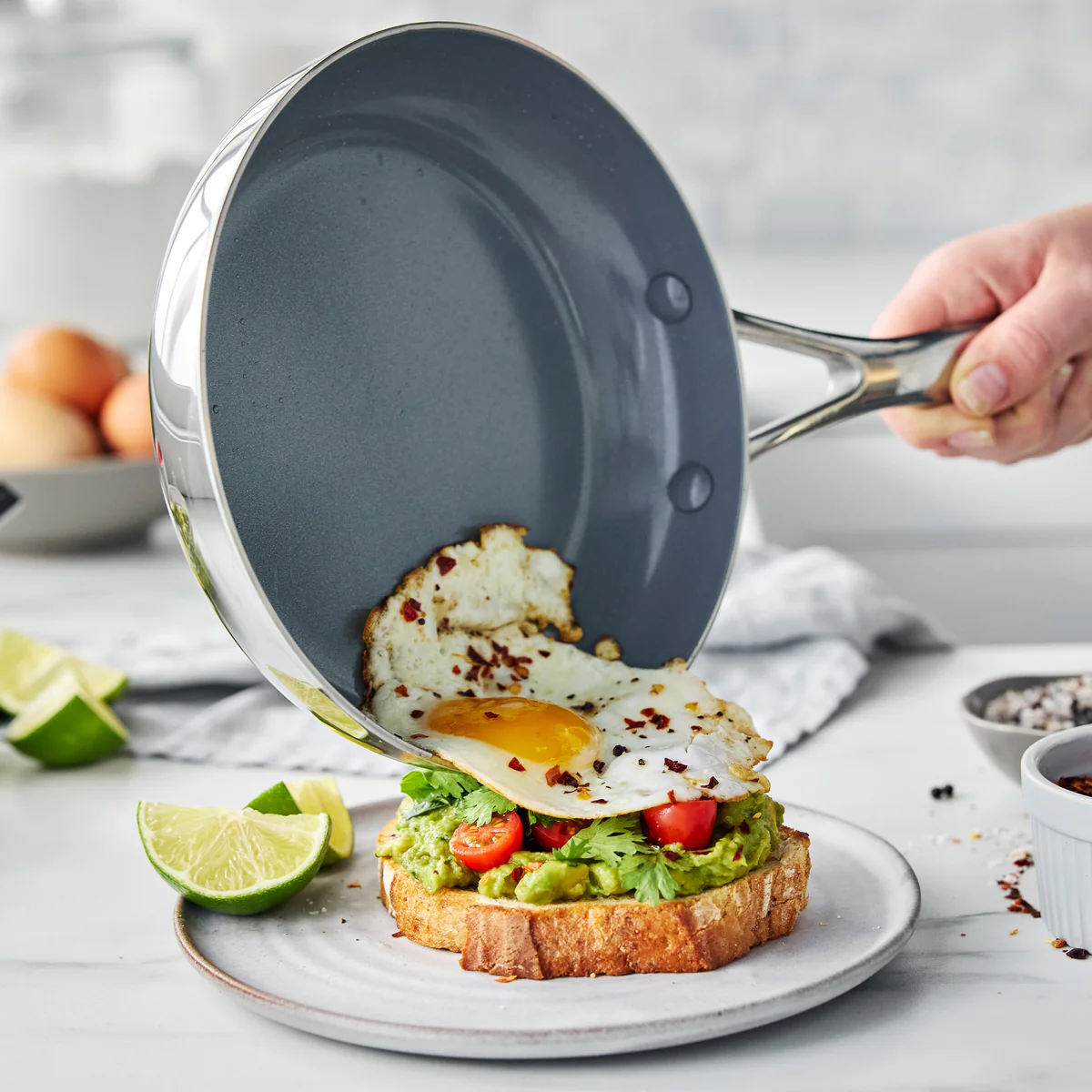 Valencia Pro Stainless Steel 8" Frypan - Image 3
